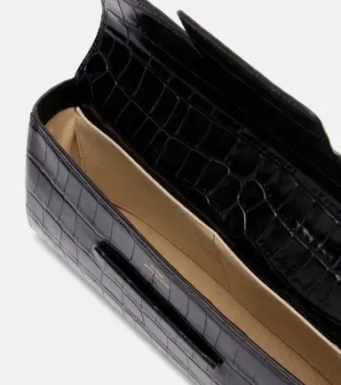TOTEME T-Clutch Small croc-effect leather clutch | Thumbnail 2 TOTEME T-Clutch Small croc-effect leather clutch | Thumbnail 2