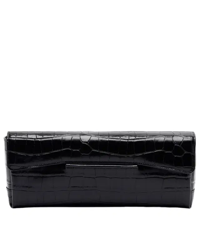Toteme T-Clutch Small croc-effect leather clutch