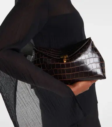 TOTEME T-Lock croc-effect leather clutch | Thumbnail 4 TOTEME T-Lock croc-effect leather clutch | Thumbnail 4