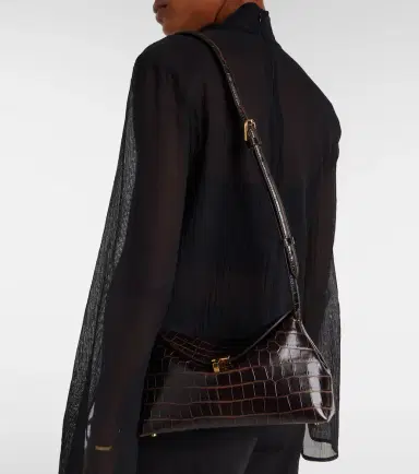 TOTEME T-Lock croc-effect leather clutch | Thumbnail 6 TOTEME T-Lock croc-effect leather clutch | Thumbnail 6
