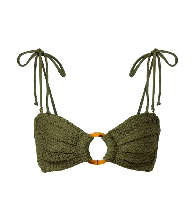Montce Tori crochet bandeau bikini top