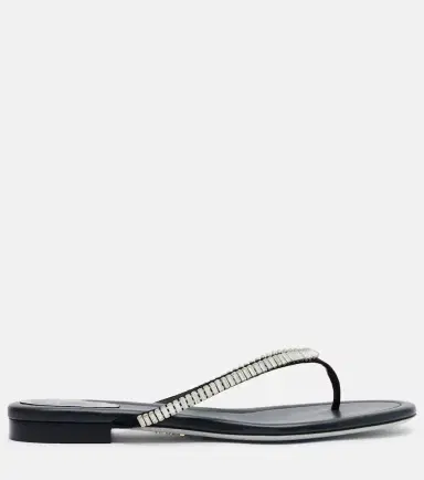 René Caovilla Embellished satin thong sandals | Thumbnail 2 René Caovilla Embellished satin thong sandals | Thumbnail 2