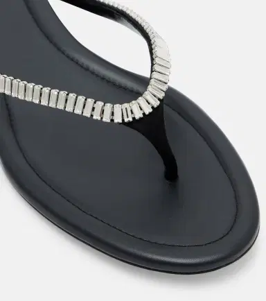 René Caovilla Embellished satin thong sandals | Thumbnail 3 René Caovilla Embellished satin thong sandals | Thumbnail 3