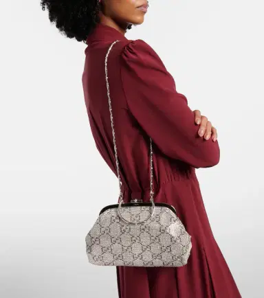 Gucci GG Medium crystal-embellished clutch | Thumbnail 6 Gucci GG Medium crystal-embellished clutch | Thumbnail 6