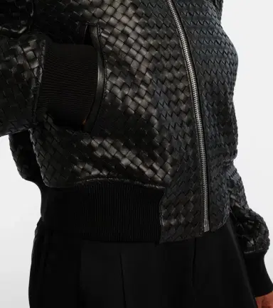 Bottega Veneta Intrecciato leather jacket | Thumbnail 2 Bottega Veneta Intrecciato leather jacket | Thumbnail 2