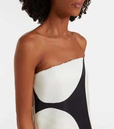 Dries Van Noten Polka dots satin gown | Thumbnail 3 Dries Van Noten Polka dots satin gown | Thumbnail 3