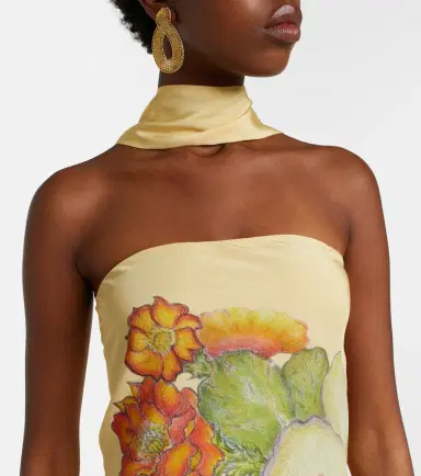 Rodarte Scarf-detail floral silk crêpe gown | Thumbnail 4 Rodarte Scarf-detail floral silk crêpe gown | Thumbnail 4