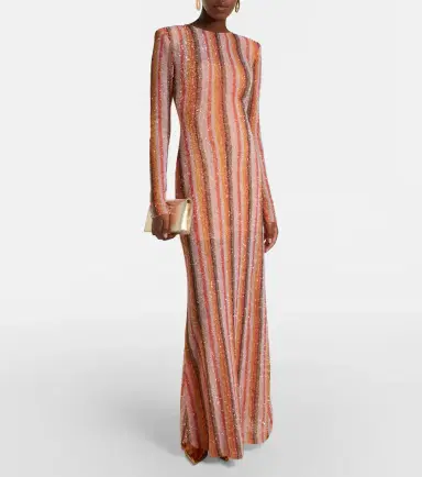 Rachel Gilbert Isadora sequined striped gown | Thumbnail 2