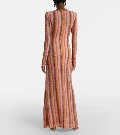 Rachel Gilbert Isadora sequined striped gown | Thumbnail 3