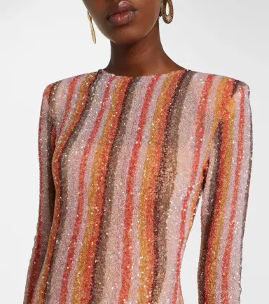 Rachel Gilbert Isadora sequined striped gown | Thumbnail 6