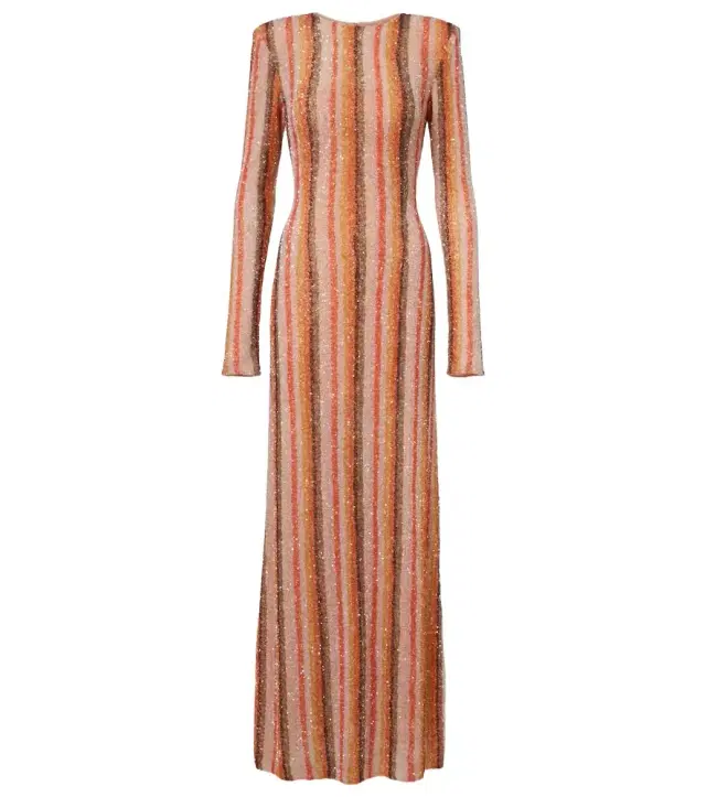 Isadora sequined striped gown