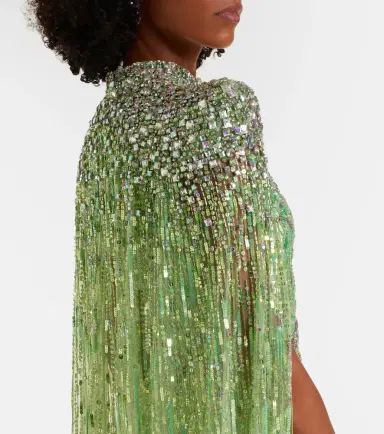 Jenny Packham Opera embellished caped gown | Thumbnail 2 Jenny Packham Opera embellished caped gown | Thumbnail 2