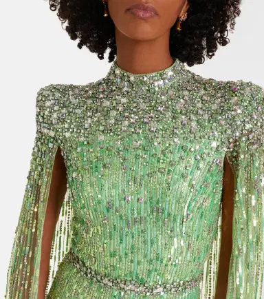 Jenny Packham Opera embellished caped gown | Thumbnail 5 Jenny Packham Opera embellished caped gown | Thumbnail 5