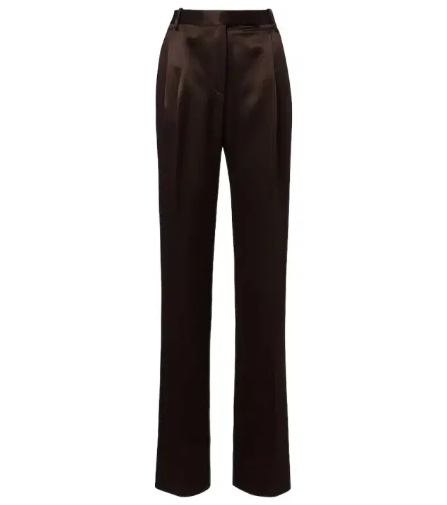 Tom Ford Pleated silk straight pants