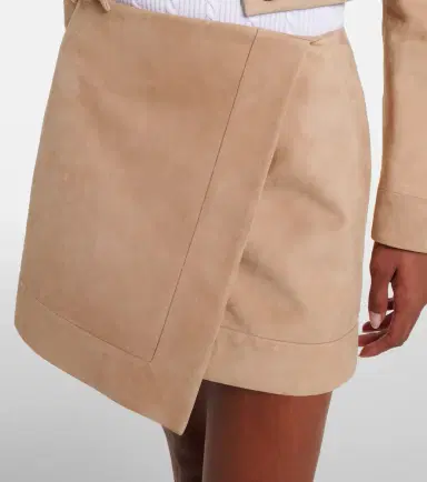 Balmain Suede wrap skirt | Thumbnail 3