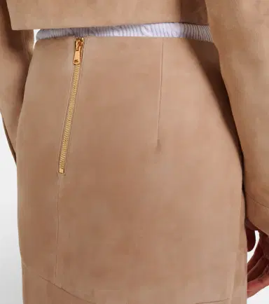Balmain Suede wrap skirt | Thumbnail 5
