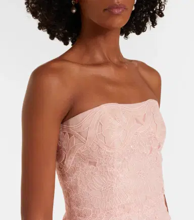 Costarellos Jillie embroidered organza bustier gown | Thumbnail 3 Costarellos Jillie embroidered organza bustier gown | Thumbnail 3