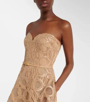 Elie Saab Embellished tulle bustier gown | Thumbnail 3