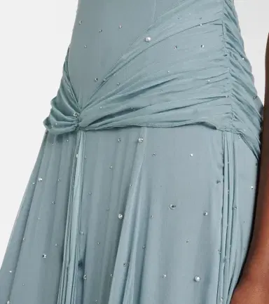 The New Arrivals Ilkyaz Ozel Halo embellished draped silk gown | Thumbnail 6