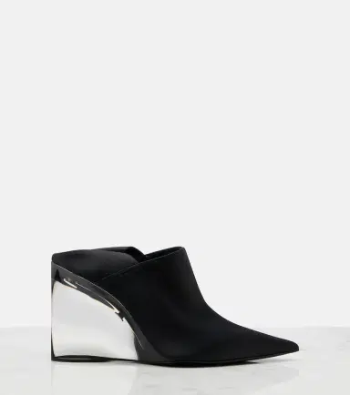 Alaïa Alaïa Invisible convertible satin wedge mules | Thumbnail 2 Alaïa Alaïa Invisible convertible satin wedge mules | Thumbnail 2
