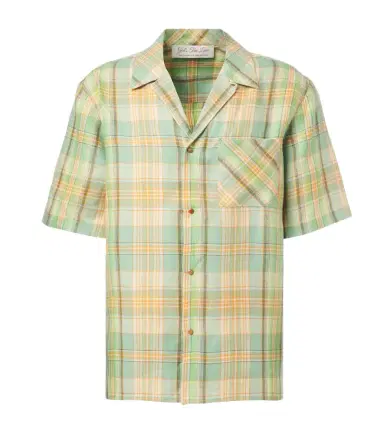 God’s True Cashmere Plaid linen shirt with carnelian | Thumbnail 1