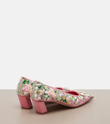 Roger Vivier Belle Vivier beaded satin pumps | Thumbnail 2