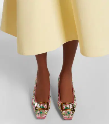 Roger Vivier Belle Vivier beaded satin pumps | Thumbnail 6