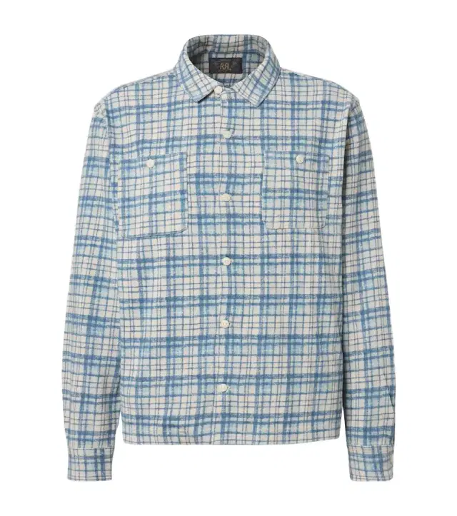 Plaid cotton and linen jersey shirt
