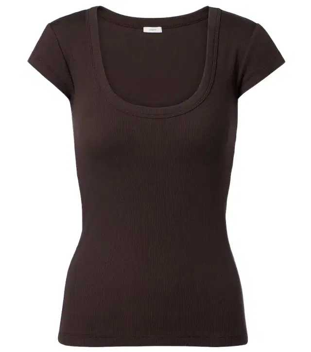 Saba ribbed-knit cotton-blend T-shirt