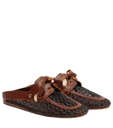 Ancient Greek Sandals Naveta woven leather boat shoes | Thumbnail 1 Ancient Greek Sandals Naveta woven leather boat shoes | Thumbnail 1