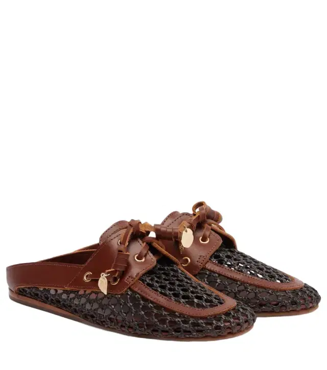 Ancient Greek Sandals Naveta woven leather boat shoes
