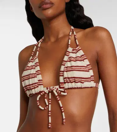 Montce Euro striped triangle bikini top | Thumbnail 4