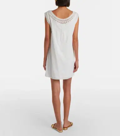 Posse Danielle lace-trimmed cotton minidress | Thumbnail 4