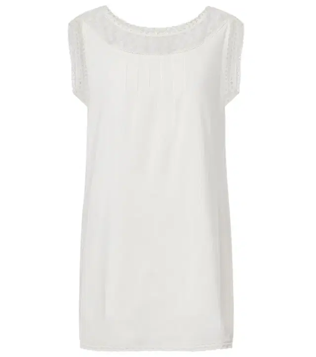 Posse Danielle lace-trimmed cotton minidress