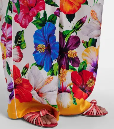 Dolce & Gabbana Floral silk-blend satin palazzo pants | Thumbnail 3 Dolce & Gabbana Floral silk-blend satin palazzo pants | Thumbnail 3
