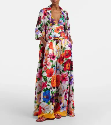 Dolce & Gabbana Floral silk-blend satin palazzo pants | Thumbnail 4 Dolce & Gabbana Floral silk-blend satin palazzo pants | Thumbnail 4
