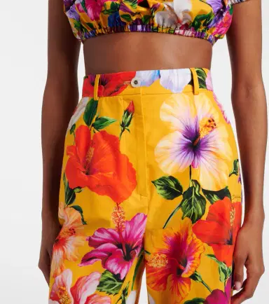 Dolce & Gabbana Floral cotton wide-leg pants | Thumbnail 2
