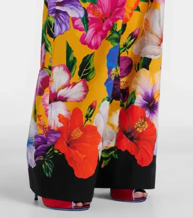 Dolce & Gabbana Floral cotton wide-leg pants | Thumbnail 4
