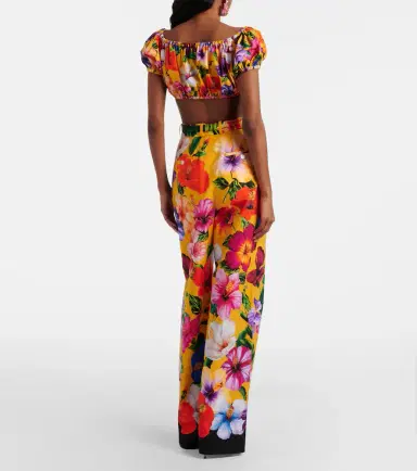 Dolce & Gabbana Floral cotton wide-leg pants | Thumbnail 5