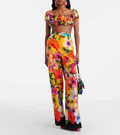 Dolce & Gabbana Floral cotton wide-leg pants | Thumbnail 6