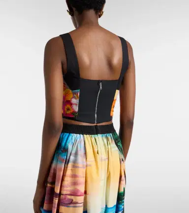 Dolce & Gabbana Printed cotton-blend bustier | Thumbnail 5 Dolce & Gabbana Printed cotton-blend bustier | Thumbnail 5