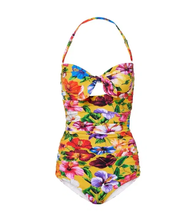 Dolce & Gabbana Floral cutout swimsuit