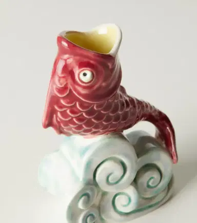 Bordallo Pinheiro Fish earthenware candle holder | Thumbnail 2