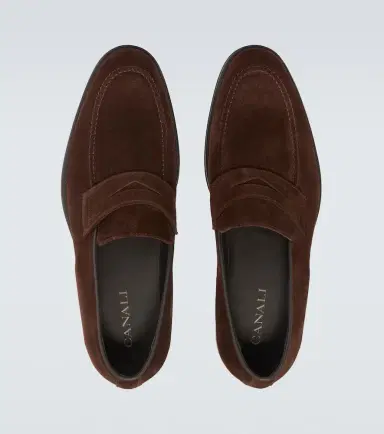 Canali Suede penny loafers | Thumbnail 4 Canali Suede penny loafers | Thumbnail 4