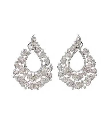 Ananya Scatter Lotus 18kt white gold earrings with diamonds | Thumbnail 1 Ananya Scatter Lotus 18kt white gold earrings with diamonds | Thumbnail 1