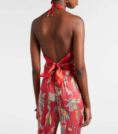 Etro Printed halterneck silk twill top | Thumbnail 2 Etro Printed halterneck silk twill top | Thumbnail 2
