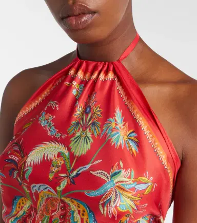 Etro Printed halterneck silk twill top | Thumbnail 4 Etro Printed halterneck silk twill top | Thumbnail 4