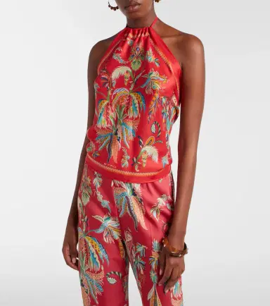 Etro Printed halterneck silk twill top | Thumbnail 5 Etro Printed halterneck silk twill top | Thumbnail 5