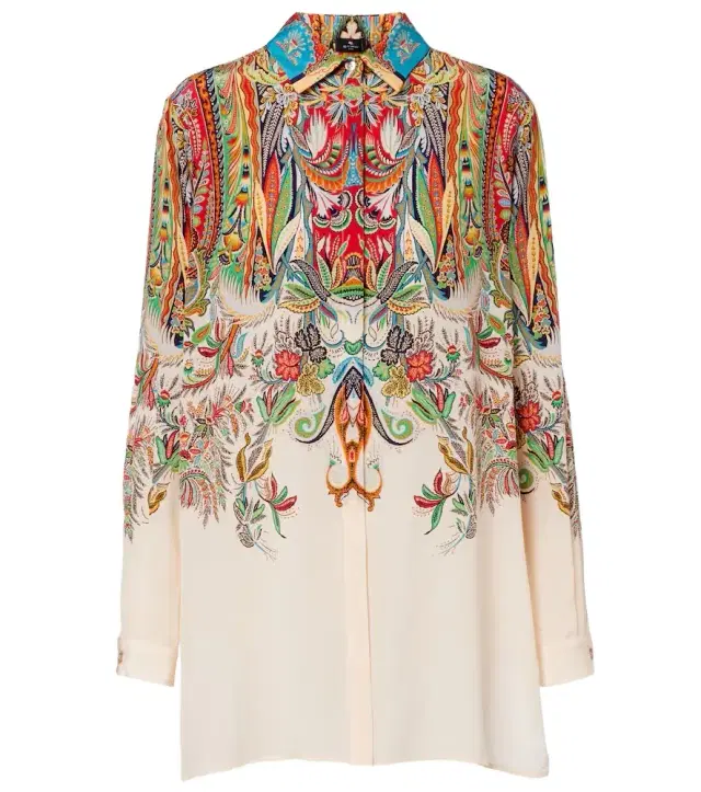 Printed silk shirt