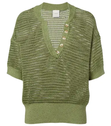 Varley Callie open-knit cotton top | Thumbnail 1